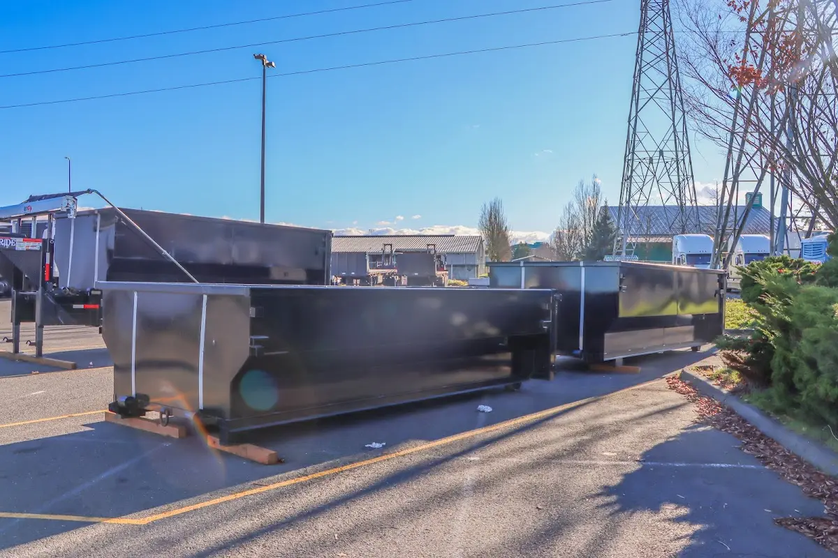 Roll-off dumpster ready for waste disposal at job site for Construction Dumpster Rental in Bee Ridge